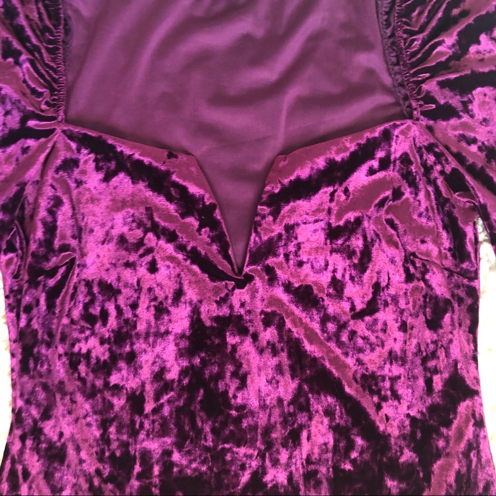 FASHION NOVA | RASPBERRY PURPLE VELOUR BODYSUIT - Picture 5 of 8